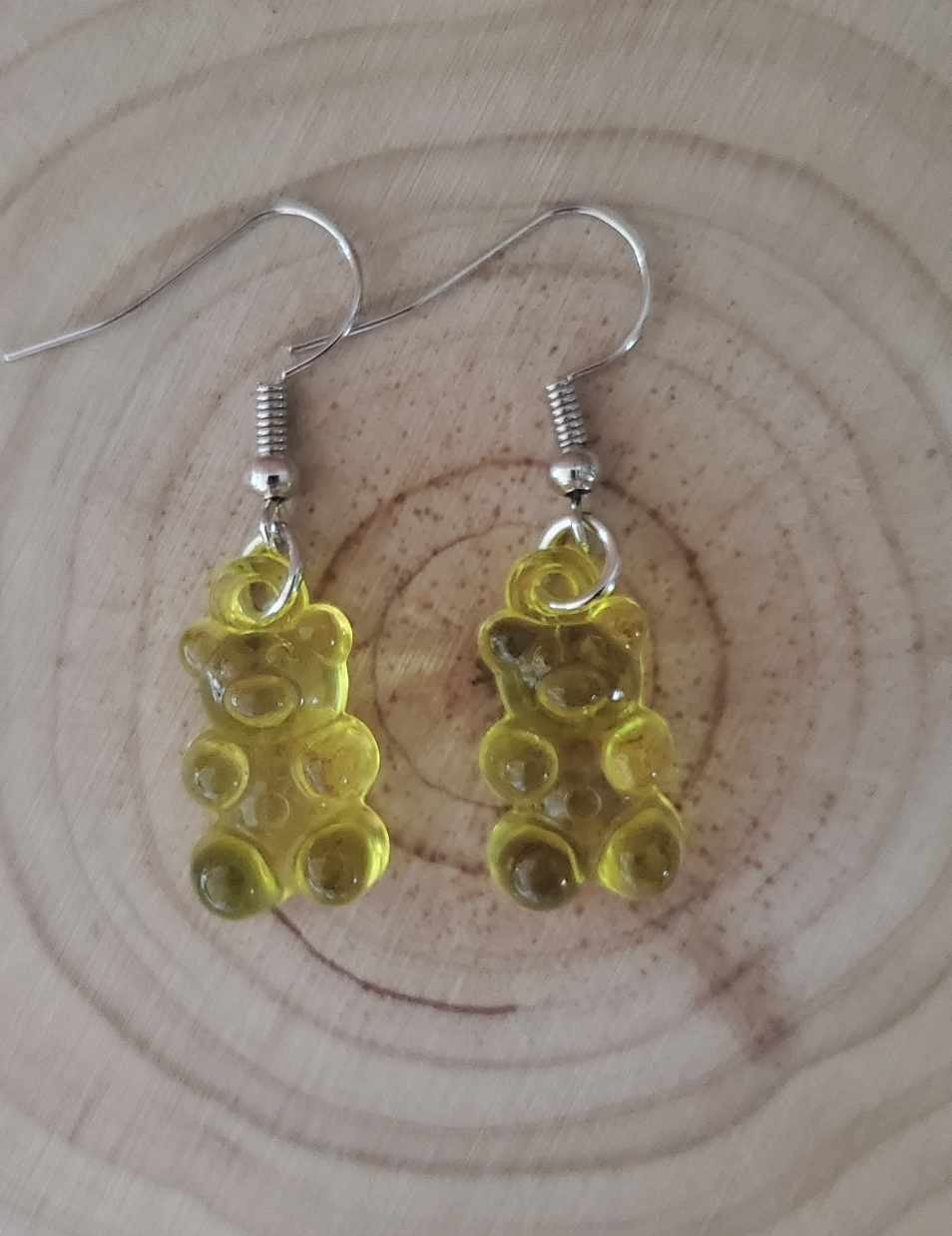 Boucles d'oreilles oursons jaunes