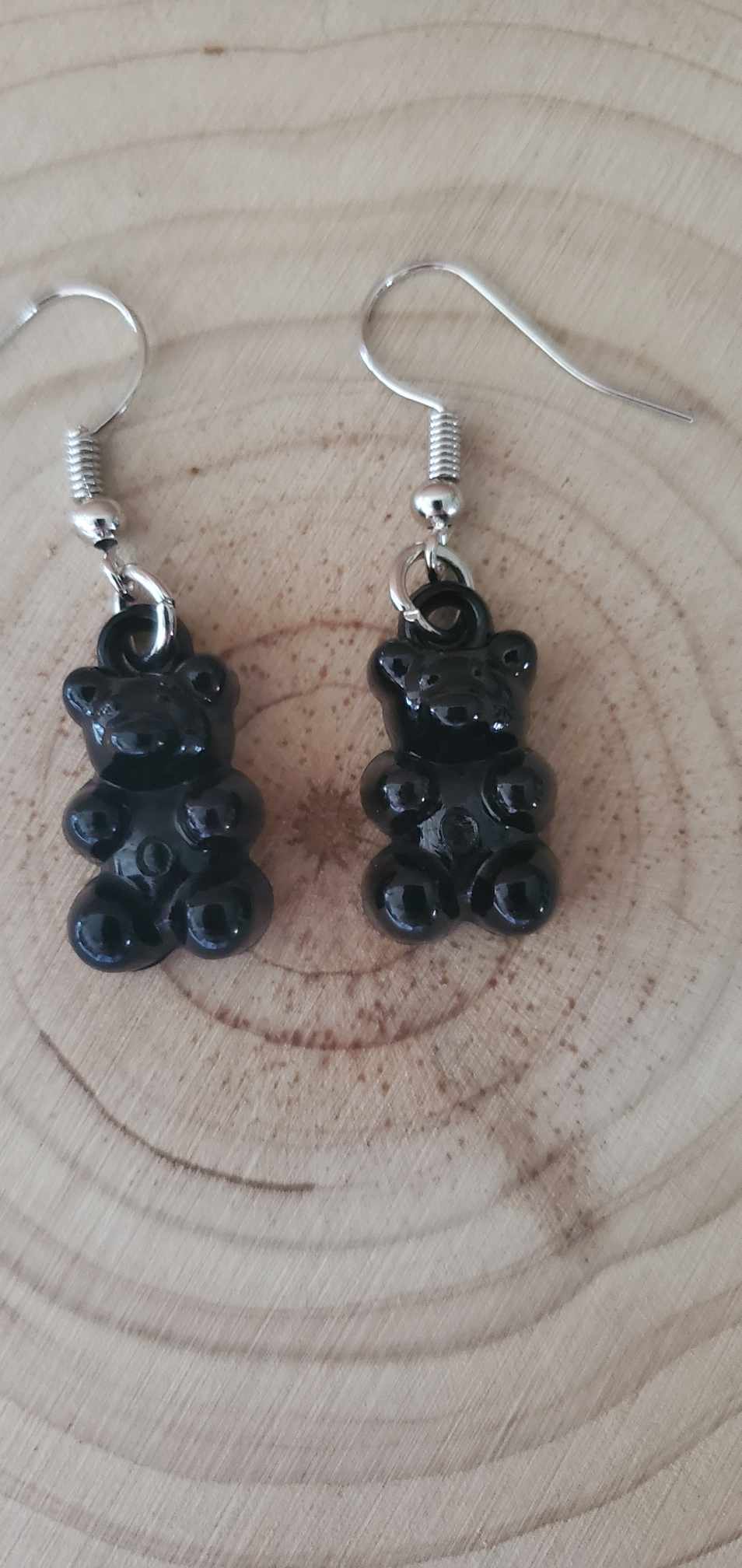 Boucles d'oreilles oursons noirs