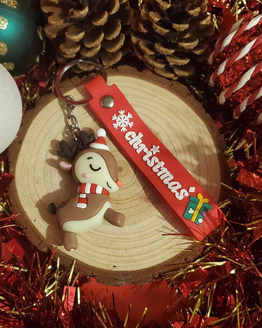 Porte clefs renne de noël