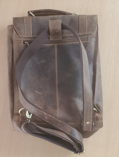 Sac à dos cartable en cuir de vachette 20857