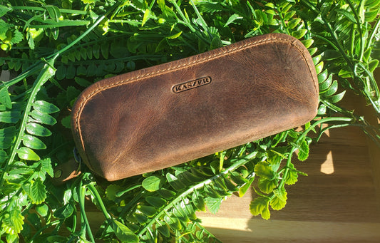 Étui à lunette en cuir de vachette