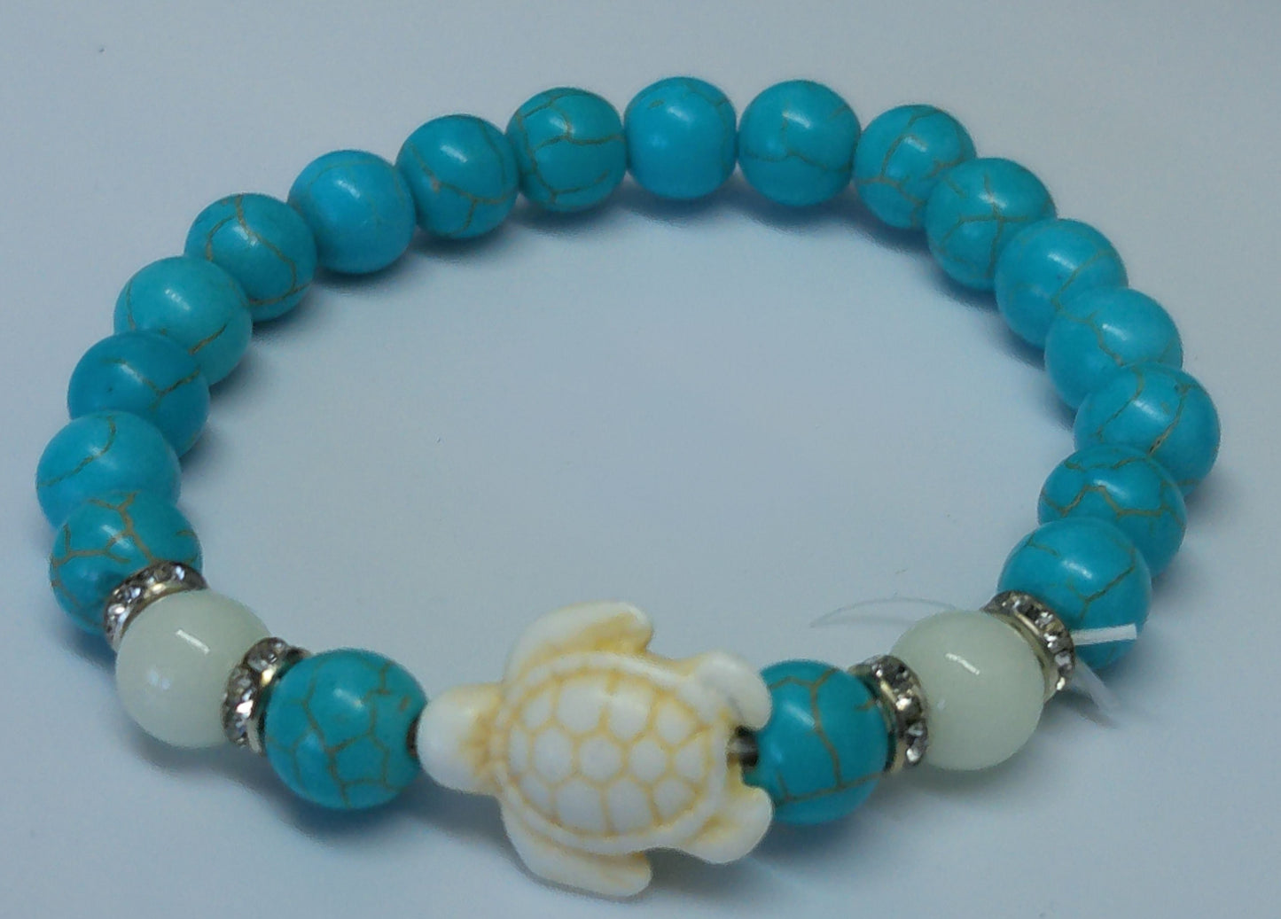 Bracelet tortue phosphorescent (Howlite)